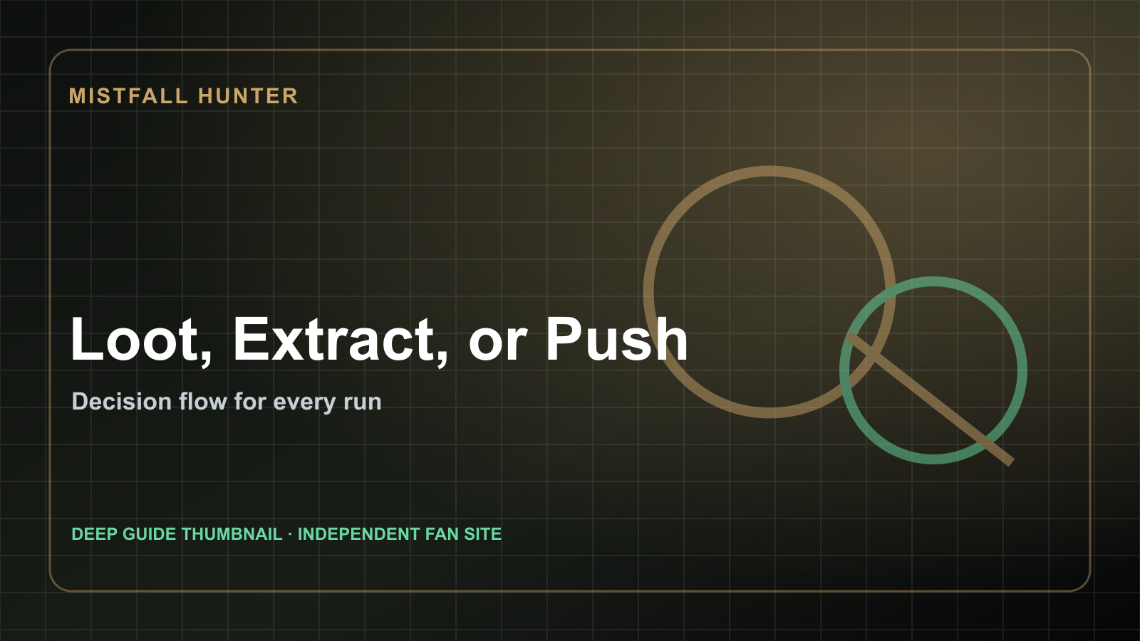 Loot, Extract, or Push: Mistfall Hunter Decision Flowchart guide artwork
